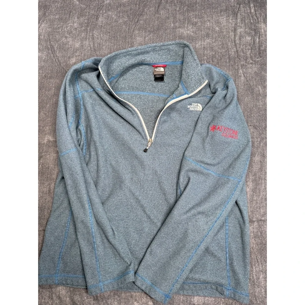 The North Face 1/4 Zip Fleece Pullover Mens XL Blue Keystone Colorado
